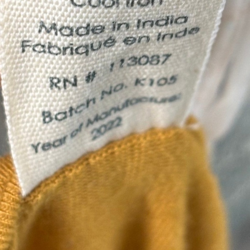 Kate Quinn Bamboo V-Neck Button Front Midi Dress XXL Mustard Yellow Earthy Boho - Picture 9 of 9